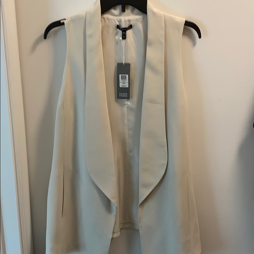 Eileen Fisher Shawl Collar Long Vest